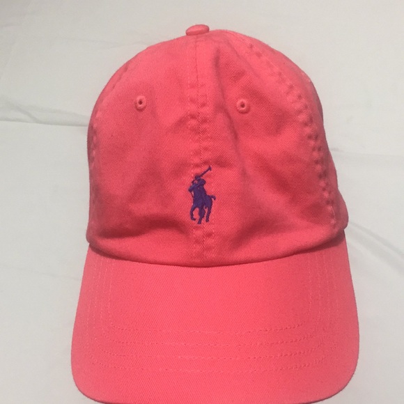 polo ralph lauren pink baseball cap
